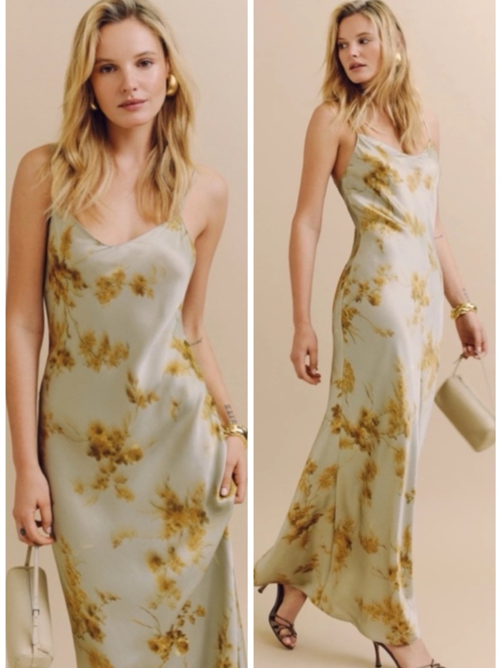 Reformation Parma Silk Maxi
Golden Hour Dress SZ XS